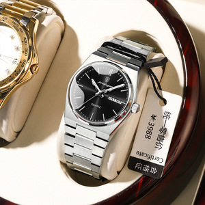 Montre à quartz pour femme Poedagar 786, en acier inoxydable de luxe, étanche, lumineuse, avec date, style élégant pour le travail ou la mode - Product Image 5