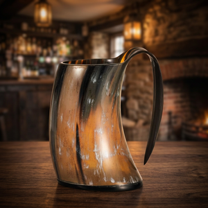 Jarra de cuerno vikinga personalizada de primera calidad, acabada a mano, para cerveza natural, para fiestas, para café en India, barra personalizada. - Product Image 1