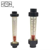 Rotameter Plastik Presisi Tinggi LZS untuk Air/Cairan, Pengukur Aliran OEM Bersertifikasi ISO9001, Indikator Aliran Visual