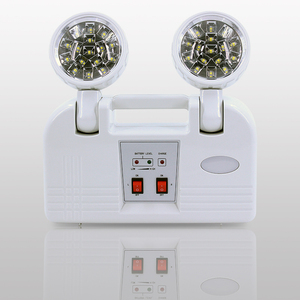 ABS素材 AC100-240V 充電式リチウム<span class=keywords><strong>LED</strong></span>ツインスポット非常灯（ホテルや病院用） - Product Image 4