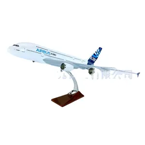 便宜的价格45厘米1/160规模空中客车A380原始原型涂装树脂模型飞机