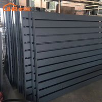 Panneaux de clôture pleine intimité en aluminium thermolaqué noir, clôture extérieure solide pour villa, jardin, usage résidentiel