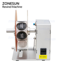 ZONESUN NOUVEAU Enrouleur d'étiquettes numérique automatique pour étiquettes de vêtements, codes-barres et autocollants, machine à enrouler les étiquettes volumineuses pour supermarché
