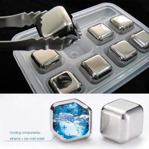 Glaçons réutilisables en acier inoxydable doré miniatures certifiés LFGB pour vin, whisky, refroidisseur de cola - Product Image 5