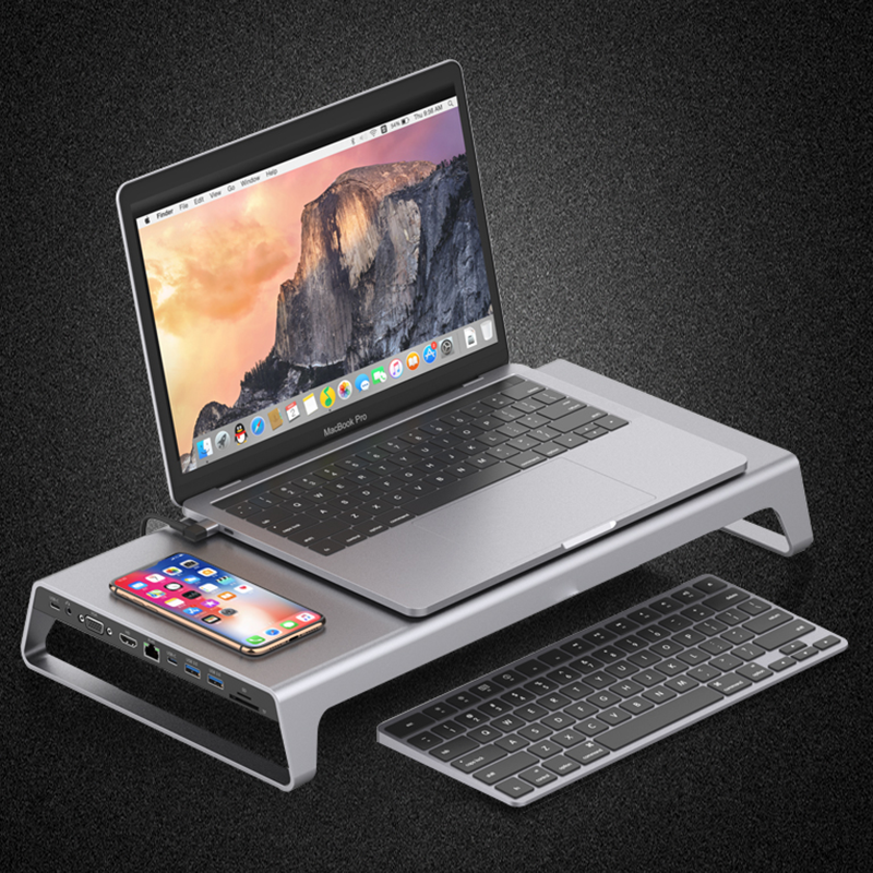 Док-станция 12 в 1, адаптер USB C RJ45, для HDTV, VGA, док-станция для ноутбука Lenovo, ThinkPad, HP, Dell