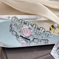Montre à quartz pour femme LP72, bracelet en alliage de luxe, design unique, élégante, résistante à l'eau, montre féminine.