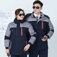 Veste de travail d'hiver pour hommes, matelassée en coton, épaisse, anti-froid, résistante aux taches, pour la réparation automobile et l'ingénierie, sans dégraissant