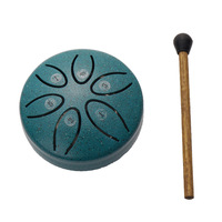 Steel Tongue Drum 6 Notes 3 Inch Mini Handpan Drum Percussion Instrument with Mallets for Meditation Yoga Kids Adults