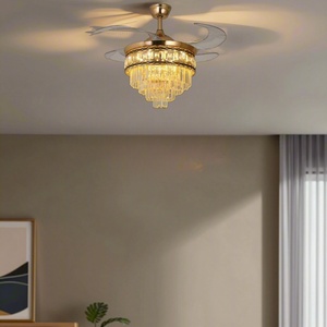 <span class=keywords><strong>Ventilador</strong></span> de <span class=keywords><strong>Techo</strong></span> de Cristal con Luz para Salón de Belleza, <span class=keywords><strong>Ventilador</strong></span> de Araña LED con Control Remoto, Decoración Relajante - Product Image 5