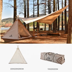 <span class=keywords><strong>Tenda</strong></span> Teepee per Adulti HISPEED, Triangolare <span class=keywords><strong>Bianca</strong></span> 2x2m, per 2 Persone, Portatile, Impermeabile, in <span class=keywords><strong>Cotone</strong></span> Rinforzato - Product Image 2