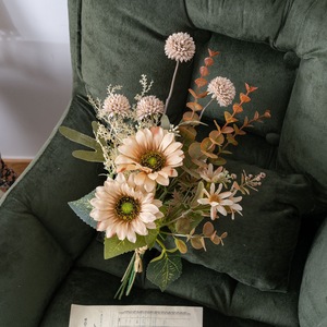 CallaFloral <b>Artificial</b> Sunflower <b>Bouquet</b> Plastic Woven Fabric Home Decor Wedding Props CF01444 - Product Image 1