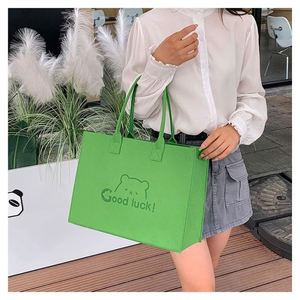 Customizable Felt Cartoon Handbag with Printed Design Reusable Gift Shopping <b>Bag</b> Made of Eco-Friendly <b>Material</b> - Product Image 5