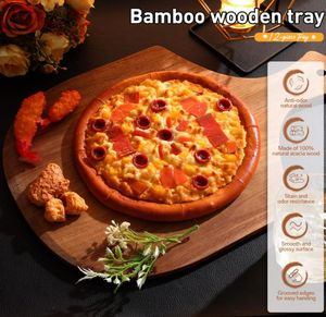 Pelle à pizza en bois d'acacia écologique <span class=keywords><strong>de</strong></span> qualité supérieure, très vendue, avec poignée et accroche pour le pain, le fromage et la cuisine - Product Image 3