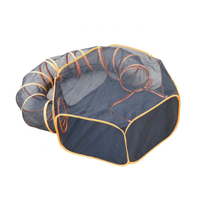 실내 및 실외 고양이 용 휴대용 플레이 펜 놀이 텐트 토끼 흰 족제비 야외 고양이 인클로저를위한 터널이있는 고양이 텐트 - Product Image 5