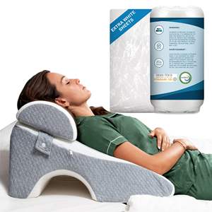 Coussin triangulaire en mousse à mémoire de forme personnalisé pour le reflux acide, le soutien post-chirurgical et la grossesse, pour le sommeil - Product Image 1