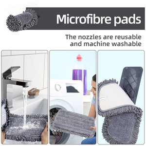 DARIS 2024 nouveau Style maison magique nettoyage des sols ménage plus rapide microfibre rouge Spray vadrouille baignoire vadrouille - Product Image 4