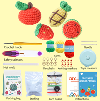 Milieuvriendelijke Handgemaakte Haakkits Poppen En Sleutelhangers Fruitgroentepatroon Cartoon Stijl Voor Tassen En Bakken