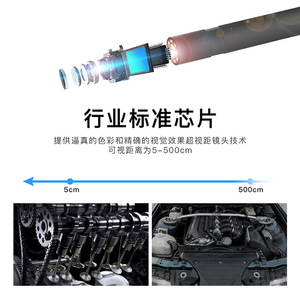Industrial Endoscope 8mm 2000mm Wireless Pipeline Inspection Camera With Led Lighting Android Compatible - Product Image 3