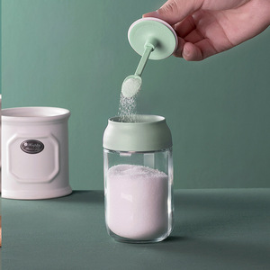 Factory Direct Creative <b>Labeled</b> All-in-One Seasoning Jar with Moisture-Proof Lid and Spoon for Home <b>Kitchen</b> Made of Plastic - Product Image 3