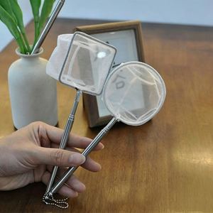어항 스키밍 네트 3D 딥 메쉬 볼 신축성 금속 폴 소형 수족관 물고기 잡는 도구 - Product Image 4