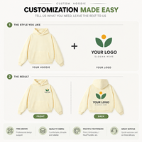 Sudadera con Capucha Casual para Hombre, Unisex, de Corte Holgado, en Felpa Francesa de 380g, Mezcla de Algodón, Color Sólido, Otoñal, con Espacio para Logotipo Personalizado