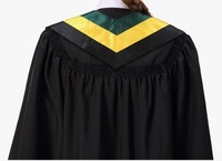 Écharpe de remise de diplôme personnalisée en satin brodé de l'Université de la Jamaïque, en polyester, unisexe pour adultes