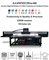Impresora plana de gran formato 2513 Uv para acrílico vidrio madera plástico Pvc Metal cerámica azulejo mármol Kt tablero de impresión