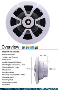Factory OEM IP66 Waterproof Marine Audio <b>System</b> Kit Boat <b>Stereo</b> with 4 X 6.5 Inch Marine Speakers USB Antenna - Product Image 5