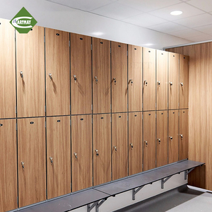 Casiers étanches en HPL Cartmay <span class=keywords><strong>1</strong></span> 2 3 4 portes pour salle de sport, spa, club, vestiaires, armoires de rangement pour bagages en bois avec serrure numérique à combinaison - Product Image 2