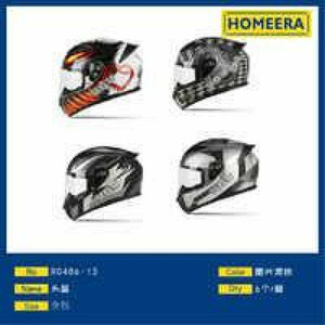 Casque de moto multicolore style rétro taille XL état neuf fermeture rapide coque ABS 6 pièces par boîte pour le cyclisme - Product Image 1