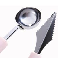 Dual-Head Roestvrijstalen Vleesmes Fruit Groente Tool Watermeloen Ijs Baller Schepstapels Lepel Set Huis Keuken