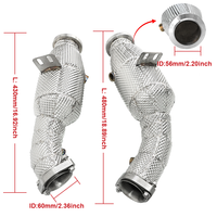 Tuyau d'échappement haute performance 200 cellules avec isolation pour moteur C43 W205 E43 W213 GLC43 GLE43 C450 AMG 3.0T M276 2016+