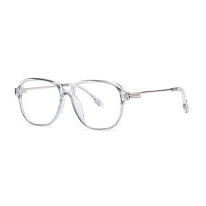 Gafas Gm anti luz azul para mujer, gafas rectangulares de montura completa de metal para PC con remaches de puntos, monturas lisas de moda - Product Image 5