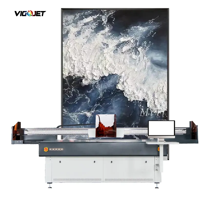 VIGOJET China UV Printer flatbed printer equip with G5 G6 for digital printing print on the surface of stuff large format 2513