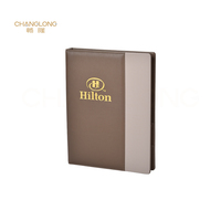 Porte-menu de restaurant en cuir PU écologique personnalisé, format A4, couverture de facture, guide de service, logo personnalisé, OEM, vente en gros, luxueux