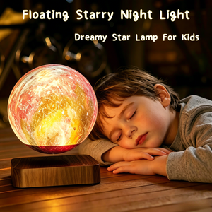 Lámpara LED flotante HCNT con forma de estrella y luna, luz nocturna plateada levitante para decoración de sala de estudio y sala de estar - Product Image 2