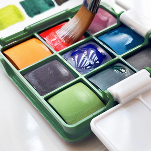 SINOART Juego de Pinturas de Acuarela de Bolsillo para Artistas de Viaje, 9/16 Colores, con 2 Paletas Plegables - Product Image 4