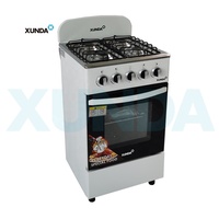 Cuisinière à gaz Xunda en promotion avec 4 brûleurs, installation autonome, four intégré