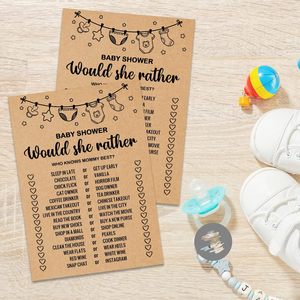Jeux de douche nuptiale minimaliste blanc personnalisé serait-elle plutôt des cartes de <span class=keywords><strong>jeu</strong></span> de douche nuptiale pour les invités - Product Image 5