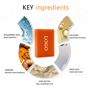 Savon à l'acide kojique OEM 100g, savon blanchissant et éclaircissant avec logo personnalisé, savon artisanal végan pour le bain - Product Image 2