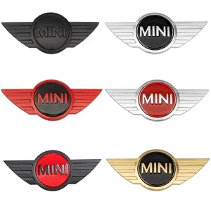 Emblema adesivo em fibra de carbono para carro, etiquetas emblema para mini cooper one r50 r52 r53 r56 r60 f55 f56 r57 r58 r59 acessórios