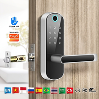 Meilleur prix - Serrure intelligente Ttlock Tuya WiFi avec empreinte digitale, clavier tactile, mot de passe, sans clé, serrure de porte intelligente en alliage de zinc CNC pour porte en bois