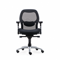 Nouvelle chaise ergonomique haut de gamme en mesh, dossier en alliage d'aluminium, coussin épais, chaise de bureau de direction de luxe