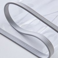 Rideau magnétique transparent en PVC brillant coupe-vent 2*200mm*50m, rideau de porte extérieur rétractable pour les distributeurs