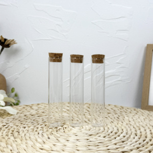 Tubes à essai en verre de 13ml avec bouchons en liège petits tubes à essai en verre transparent pour expériences scientifiques Propagation des plantes - Product Image 2