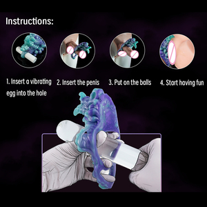 Anillo para pene y testículos Beast Male con 10 modos de vibración, estimulación del clítoris para parejas, juguetes sexuales para el placer sexual. - Product Image 4