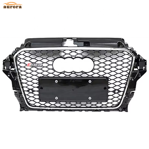 Grille avant RS3 pour Audi <span class=keywords><strong>A3</strong></span> <span class=keywords><strong>8V</strong></span> RS3, grille nid d'abeille, grille de pare-chocs avant, grille S3 Facelift, maille argentée, noire, chromée, 2013, 2014, 2015, 2016 - Product Image 4