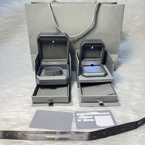Wholesale Quality LED Light Jewelry <b>Box</b> Wedding <b>Ring</b> Gift <b>Box</b> Custom Logo <b>Box</b> for Jewelry - Product Image 5