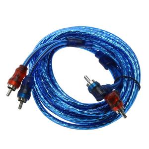 Großhandel Transparentes Blaues 5m Auto-Audiokabel RCA Auto-Umbau-Audiokabel - Product Image 3