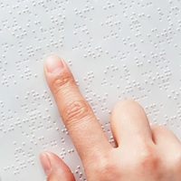 Papier d'entraînement au braille Bloc-notes en plastique Braille Outil d'apprentissage scolaire Matériel d'apprentissage des personnes aveugles